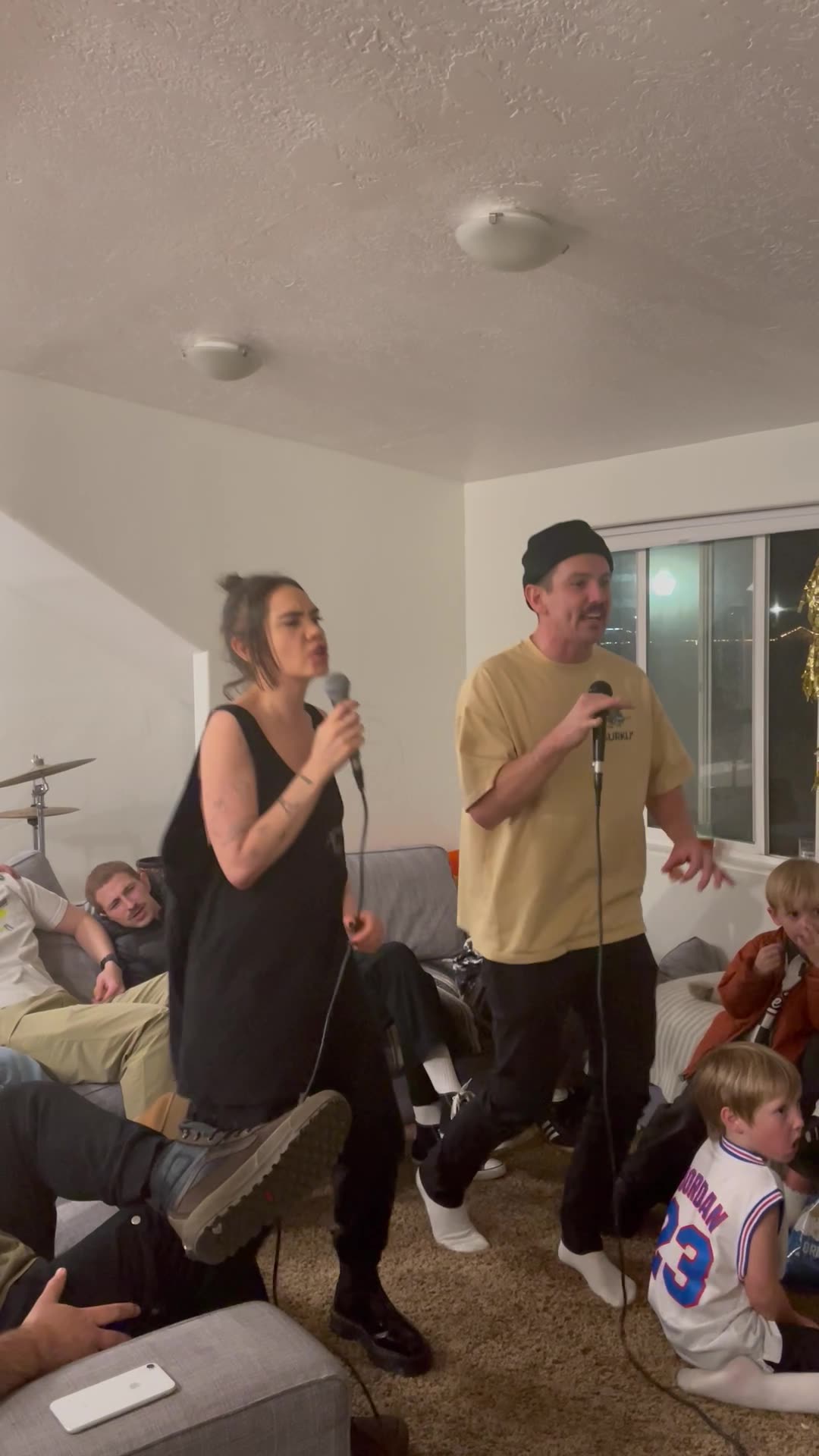 Busting a gut at Steven's New Years Eve party